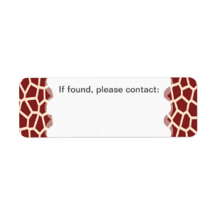 Étiquette Copie de girafe de brun de couleur de sélection