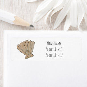 Étiquette Coquille côtière de la mer de St Jacques
