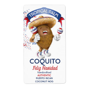 Étiquette Coquito Coconut Maracas