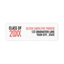 Étiquette corail vivant audace graduation personnalisée ANNÉ