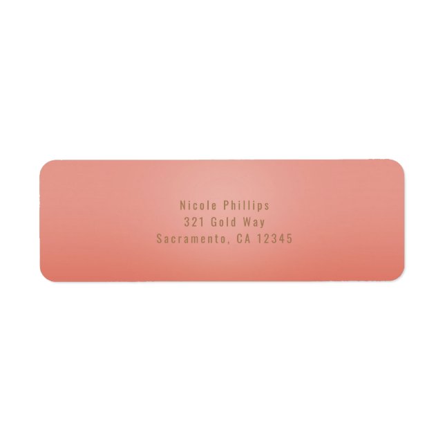 Étiquette Coral Peach Dipped Chic Elegant Party Invitation (Devant)