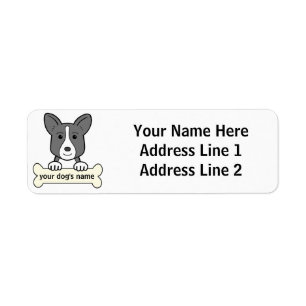 Étiquette Corgi personnalisé de Gallois de cardigan
