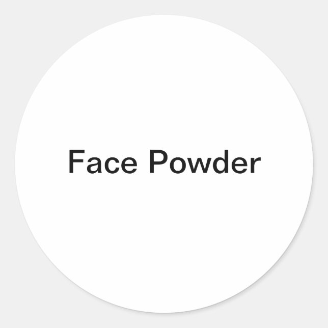 Étiquette cosmétique en poudre face/ (Devant)