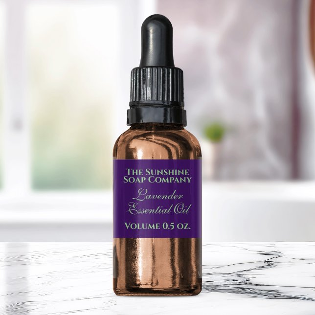 étiquette cosmétique vintage violet et vert (Créateur téléchargé)