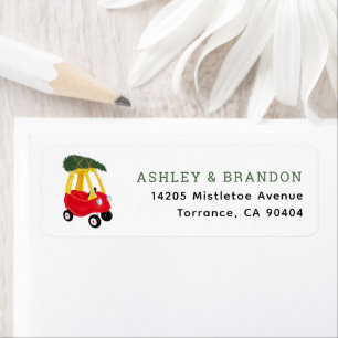 Étiquette Cosy Coupe Kids Holiday Party Adresse de retour