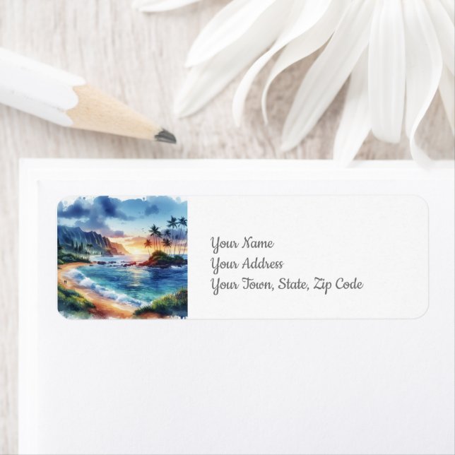 Étiquette Côte côtière de l'île tropicale (En situation)