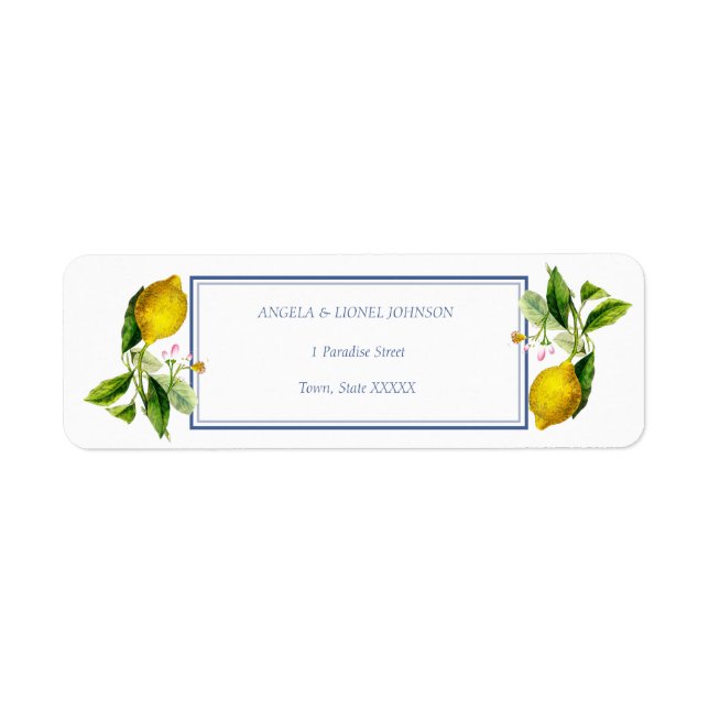 Étiquette Côte d'Amalfi Carreaux de citron Italie Noms perso (Devant)