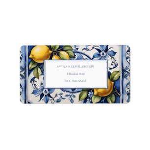 Étiquette Côte d'Amalfi Carreaux de citron Italie Noms perso