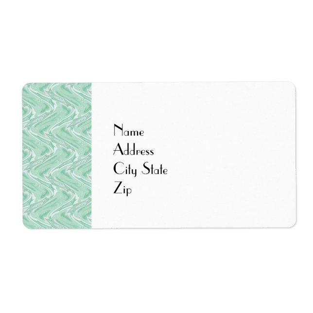 Étiquette Coton Candy Vert Abstrait (Devant)