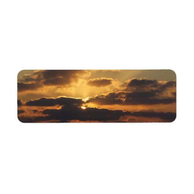 Étiquette Coucher de soleil (Devant)