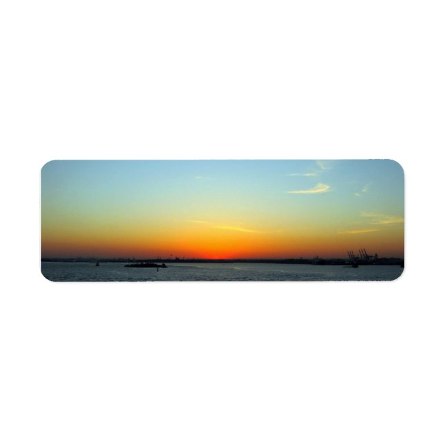 Étiquette Coucher du soleil (Devant)