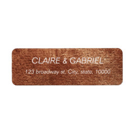 Étiquette Couleur de cuivre peint moderne simple adresse de 