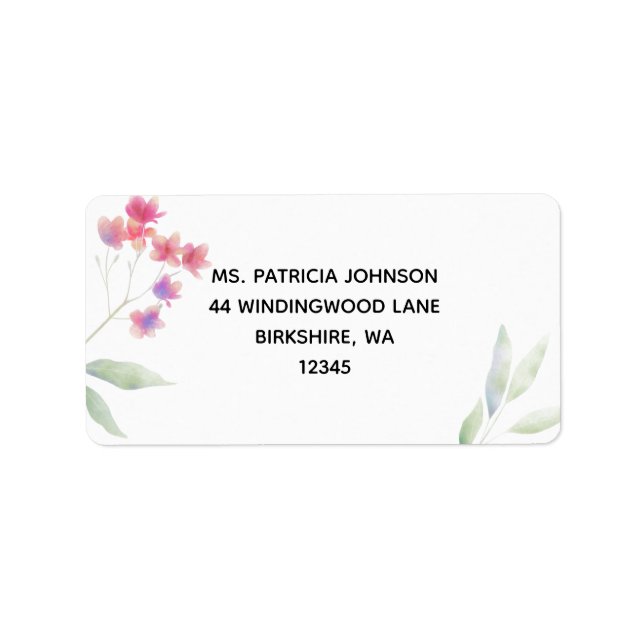 Étiquette Couleur de l'eau Plumeria (Devant)