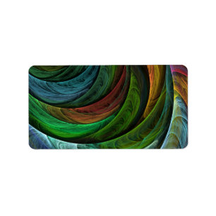 Étiquette Couleur Gloire Moderne Art Abstrait Motif Élégant