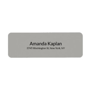 Étiquette Couleur gris Moderne Plat Minimaliste Professionne