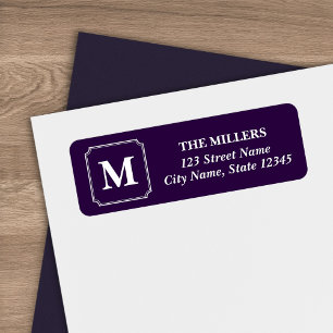 Étiquette Couleur modifiée avec l'adresse du monogramme de b