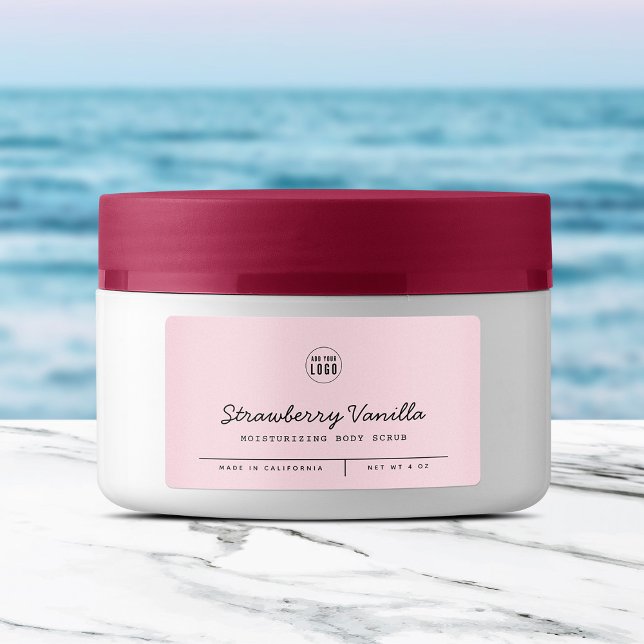 Étiquette Couleur personnalisée Ajouter le logo Lignes de sc (Créateur téléchargé)