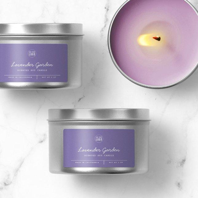 Étiquette Couleur personnalisée Ajouter le logo Lignes de sc (Créateur téléchargé)