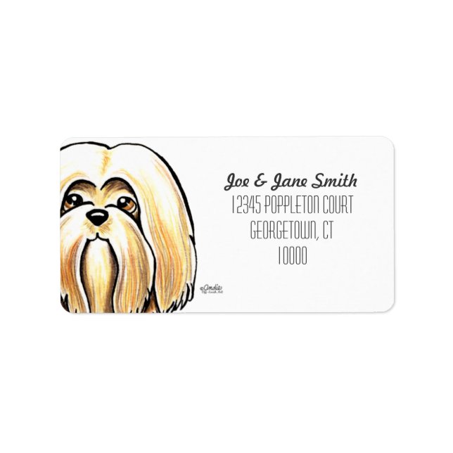 Étiquette Couleur personnalisée Lhasa Apso (Devant)