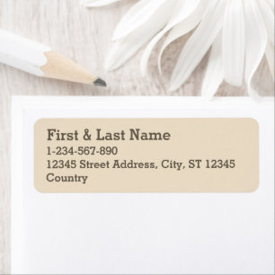 Étiquette Couleur uni Champagne beige