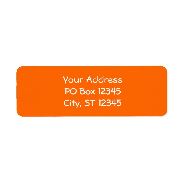 Étiquette Couleur vive orange (Devant)