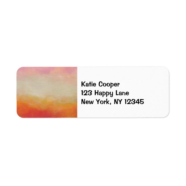 Étiquette Couleurs du désert Peinture paysagère Abstraite (Devant)