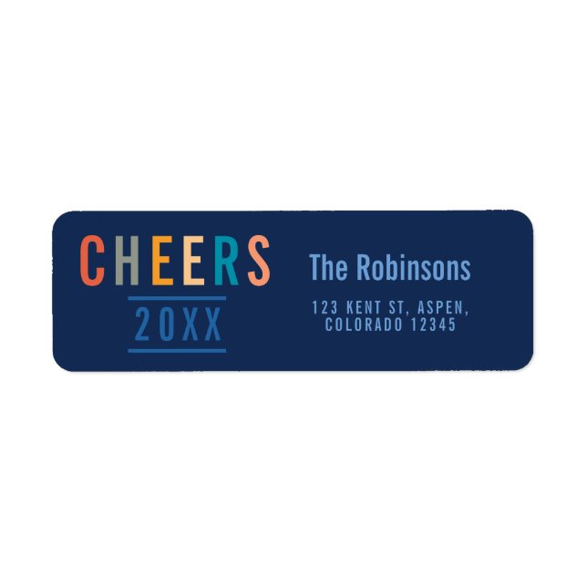 Étiquette Couleurs tendance 2018 Vacances (Devant)