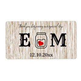 Étiquette Country chic mason jar wedding