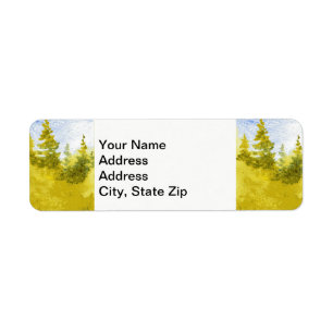 Étiquette Country landscapes scenic views spring pine tree.