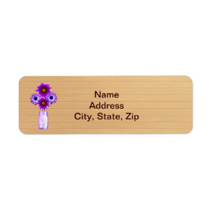 Étiquette Country Rustic Purple Mason Jar Address Labels