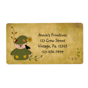 Étiquette Country Scarecrow Label