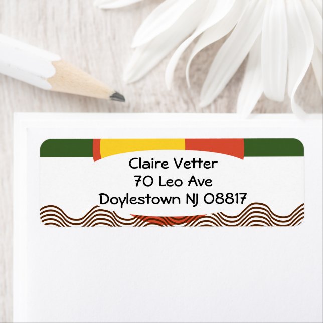 Étiquette Coup de soleil Abstrait (En situation)