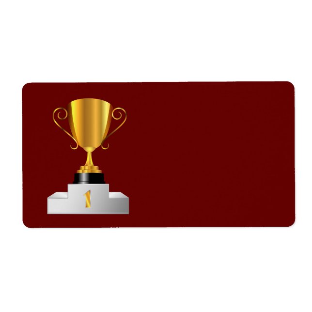 Étiquette Coupe trophée d'or (Devant)