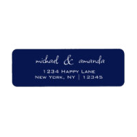 Couples Simple Minimal informel bleu marine foncé