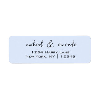 Étiquette Couples Simple Minimal Informel Décontracté Bleu c