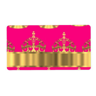 Étiquette Couronnes d'or sur des roses indien