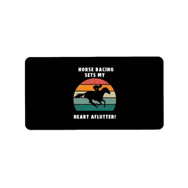 Étiquette Course à cheval (Devant)