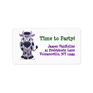 Étiquette Cow Party Centre