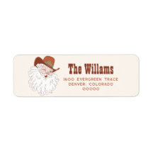 Cowboy Père Noël Christmas Retourner l'adresse Éti