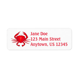 Étiquette Crabes rouges Crabes Maryland Crabe Plage Étiquett