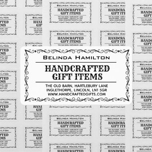 Étiquette Crafter Product Name & Description on a Rectangula