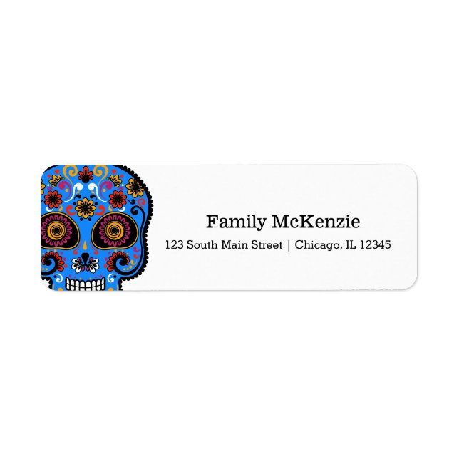 Étiquette Crâne à sucre (Devant)