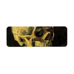 Étiquette Crâne avec cigarette brûlante par Vincent van Gogh