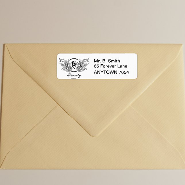 Étiquette Crâne gothique victorien éternité (Créateur téléchargé)