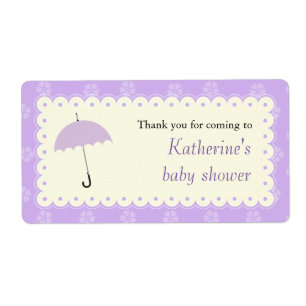 Étiquette cranté de baby shower de dentelle