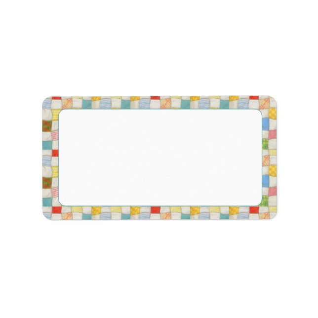 Étiquette CRAZY QUILT 1,25 po x 2,375 po (Devant)