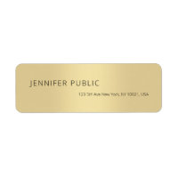 Creative Gold Minimaliste Plain Professionnel Mode