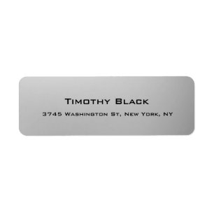 Étiquette Creative Professional Digital Silver Grey Moderne
