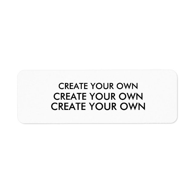 Étiquette Créez votre propre BLANC de retour d'étiquette de  (Devant)