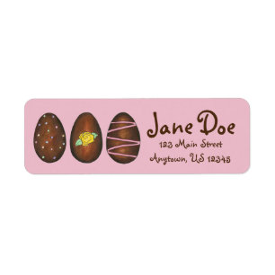 Étiquette Crème au chocolat Beurre de Pâques Egg Candy Adres